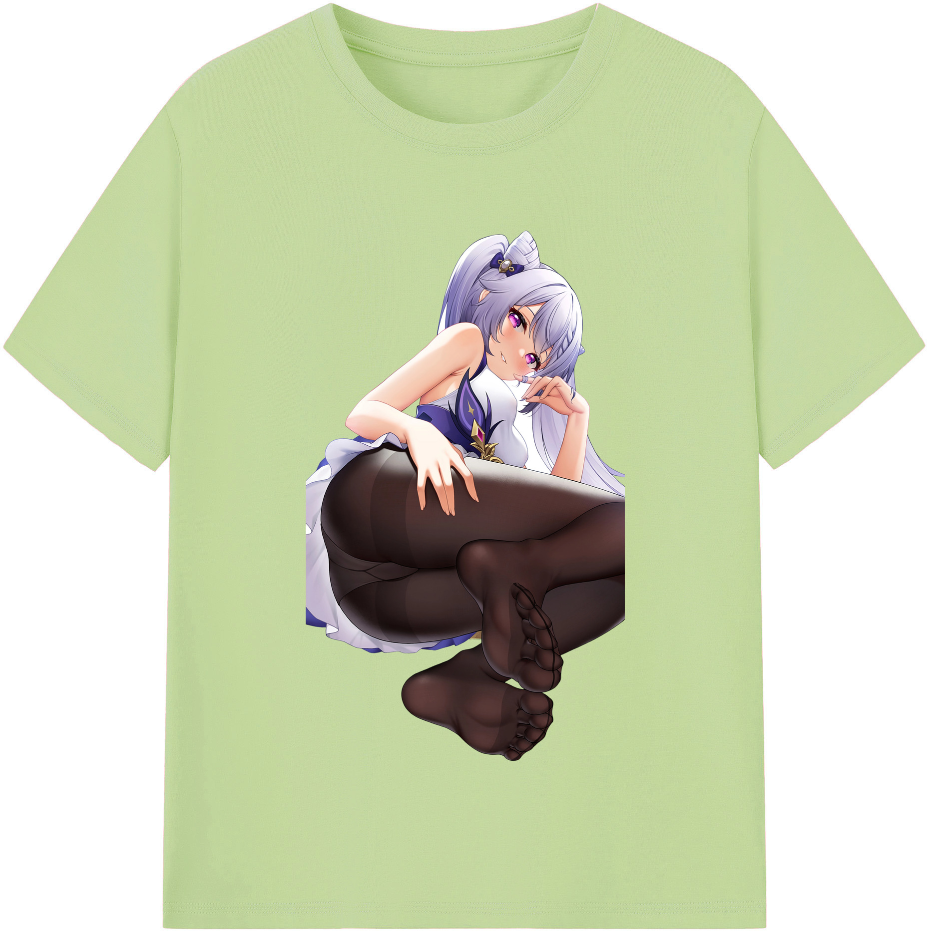 げんし神 刻晴 こくせい genshin Kokusei 綿100％半袖Tシャツ（フロントプリント）